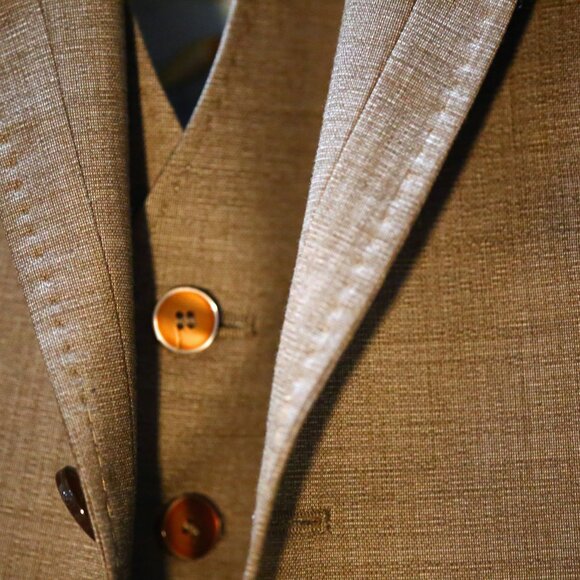 Ted Baker Tan Sport Coat and matching Waistcoat - Picture 4 of 10